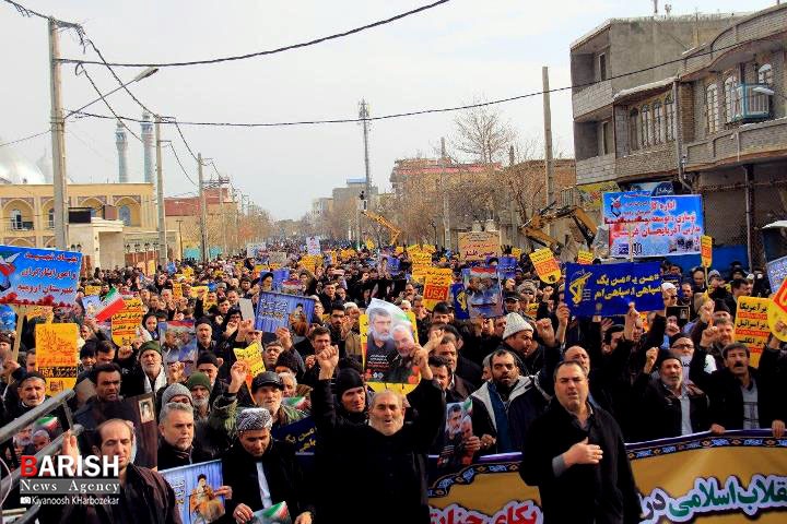 راهپیمایی مردم ارومیه در حمایت از اقتدار نظام جمهوری اسلامی