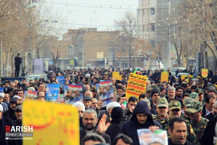 راهپیمایی مردم ارومیه در حمایت از اقتدار نظام جمهوری اسلامی