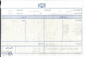 فیش حقوقی  نادر قاضی پور