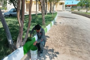 آغاز عملیات اجرایی رنگ‌آمیزی جداول دهکده چی‌چست